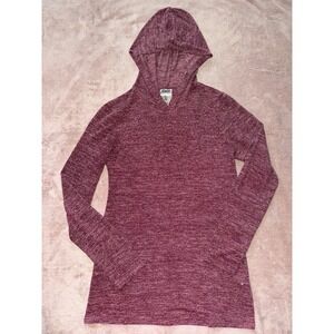VOCAL Womens CRYSTAL BURGUNDY HOODIE Pull Over Size M